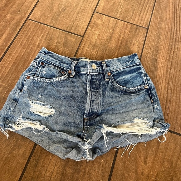 AGOLDE Parker distressed shorts size 24 - Picture 3 of 6